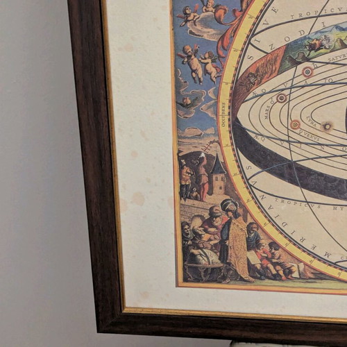 Andreas Cellarius Harmonia Macrocosmica set of 4 framed prints used