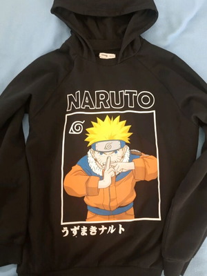Naruto hoodie sweatshirt used, black, size 164 cm