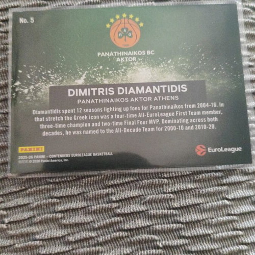 Euroleague Dimitris Diamantidis Legend Card 25-26 New