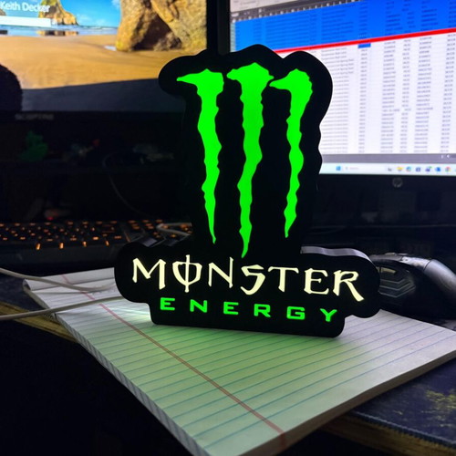 Lightbox Monster Energy Drink LED box new, plastic, USB powered