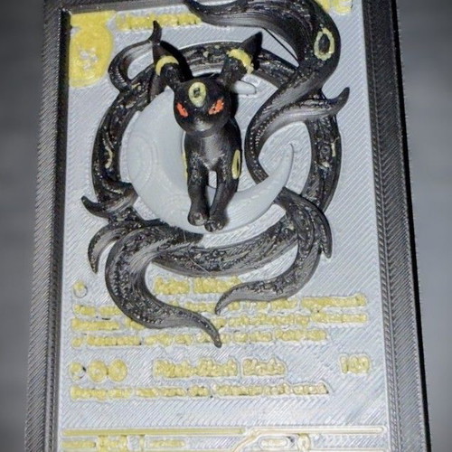 3D Printed Pokémon Card Umbreon PLA