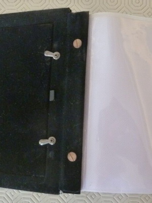 Retro photo album with silver cover and velour lining 10x15 cm like new