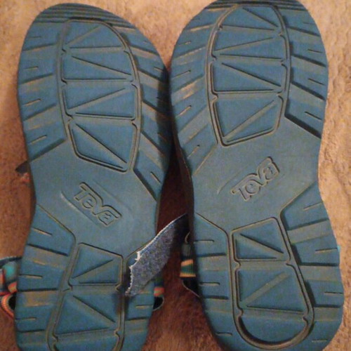 Teva sandals used, multicolor, size 38