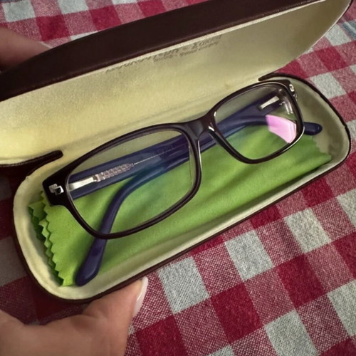 Astigmatism Glasses Oliver Peoples like new, purple frame and lenses