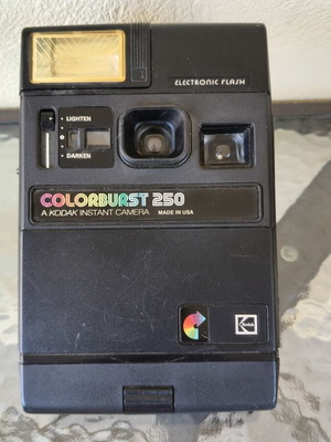 Kodak Colorburst 250 vintage instant camera with electronic flash