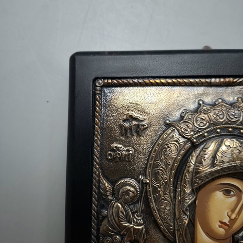 Ασημένια εικόνα της Παναγίας με τον Χριστό, σαν καινούργιο, ασήμι 9,50