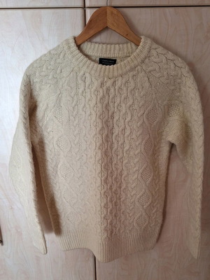 Zara men's wool sweater used, beige, size XL
