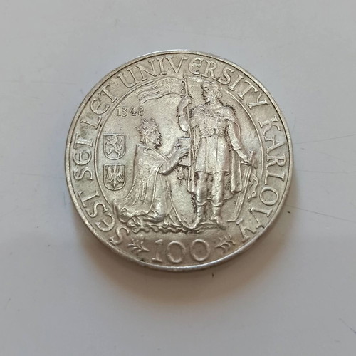 Czechoslovakia Silver 100 Korun Coin 1948 New