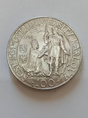 Czechoslovakia Silver 100 Korun Coin 1948 New