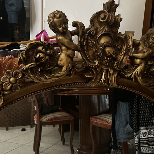 Vintage mirror made of metal like new