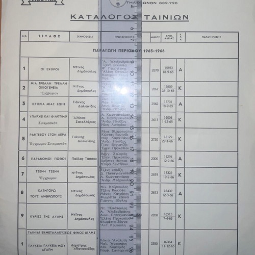 Finos Films Cinema Catalog 1960s rare