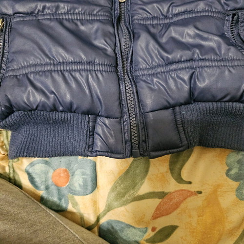 Baby jacket used light blue warm for winter