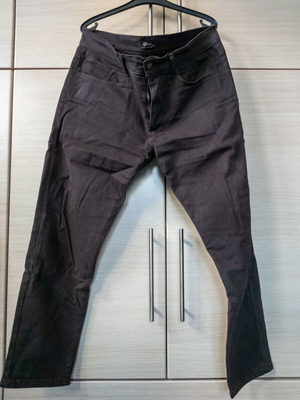 Men's pants brown dark, slim fit, size EU-42 / US-32, like new
