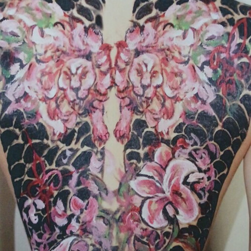Canvas print The Girl with the Tattoo like new 45x60.5 cm