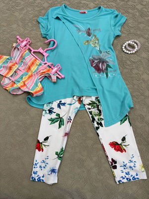 Girls' clothing set for ages 9-10 like new, multicolored