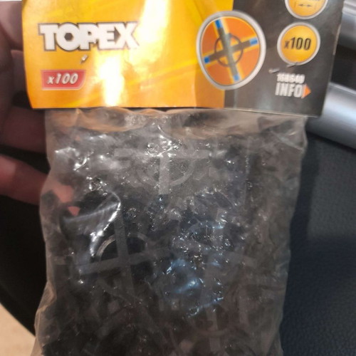 Topex tile spacers 4mm pack of 100 new