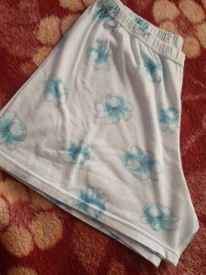 Shorts pajama used with blue flowers noXL-L