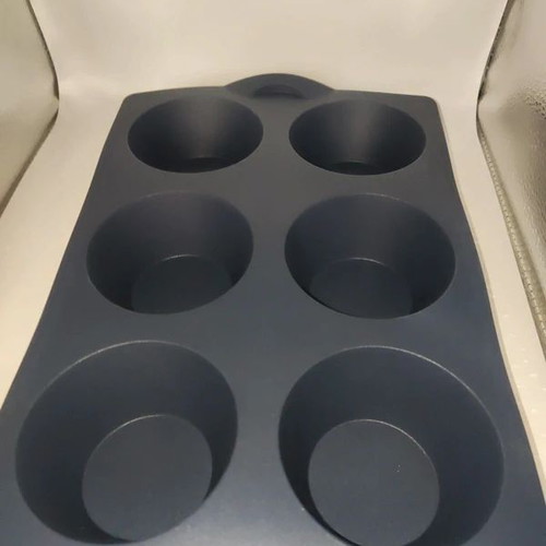Tupperware Silicone Baking Mold 6-Cup New Dark Grey