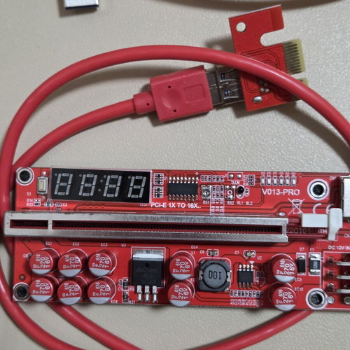PCI-E Riser V013-PRO set of 6 red extenders for GPU mining