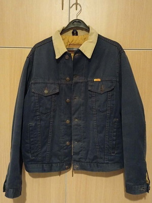 Edwin Μπουφάν Τύπου Denim με Γιακά μεταχειρισμένο, Navy Blue / Εκρού