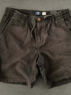 Βερμούδα Superdry medium μαύρο χρώμα αφόρετη
