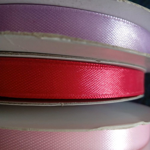 Ribbons 10mm 6 colors, new, 50 meters each