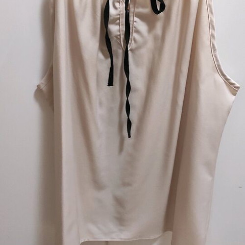 Sleeveless blouse like new, size XL, black and beige, summer