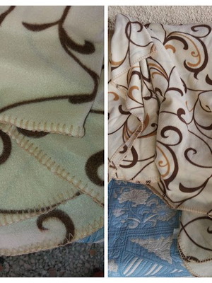 Used throws, two pieces single and double