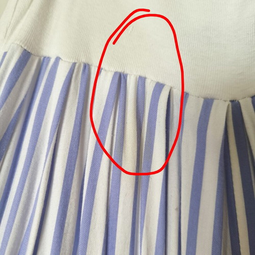 For Ever Blue Striped Palazzo Pants used, white and blue, size M