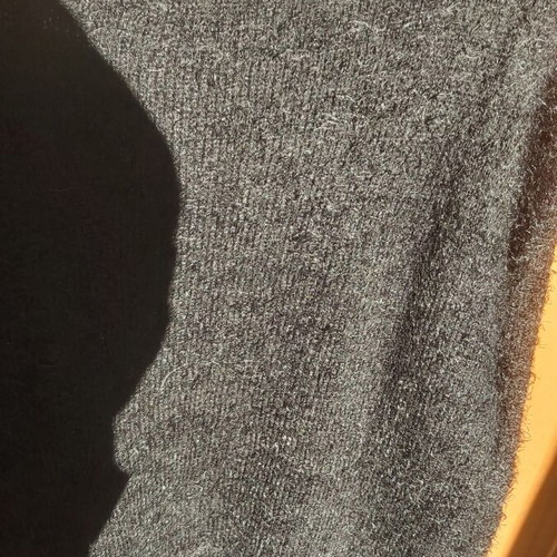 Wool Sweater Let It Snow logo size L like new, black