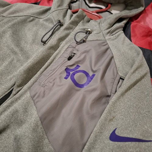 Nike KD Dri-FIT hoodie jacket used, gray, size M
