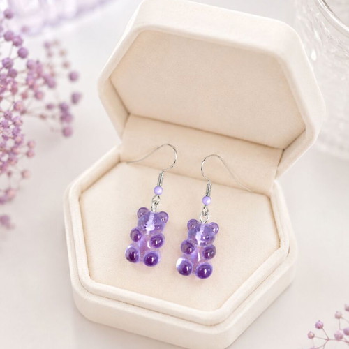 Handmade Y2K Gummy Bear Earrings in 7 Colors