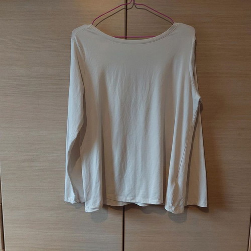 Crane beige long-sleeve blouse like new, size 44/46