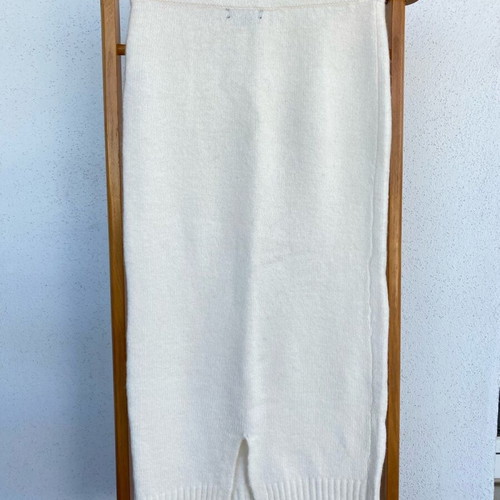Knitted maxi skirt like new, beige, size XS