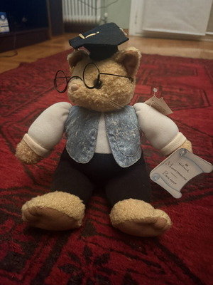 Vintage Hallmark Graduation Cat Plush Money Presenter used
