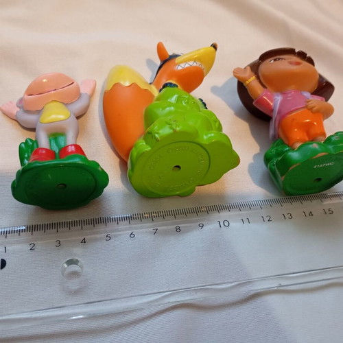 Vintage Dora the Explorer Figures set of 3 used, Mattel Viacom 2003