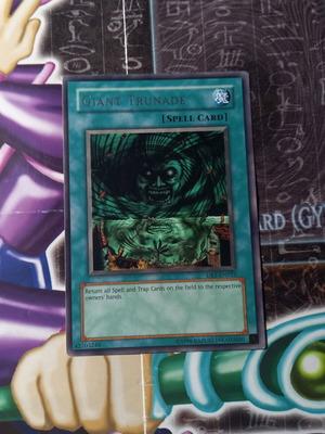 Giant Trunade Yu-Gi-Oh! card near mint condition