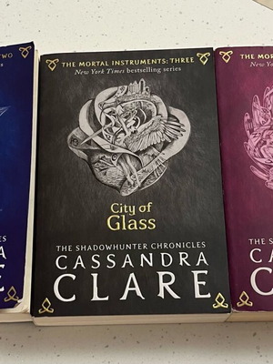 The Mortal Instruments trilogy used, 3 books, Cassandra Clare