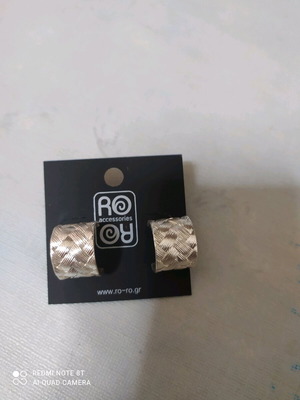 Pompe pierced earrings silver steel like new
