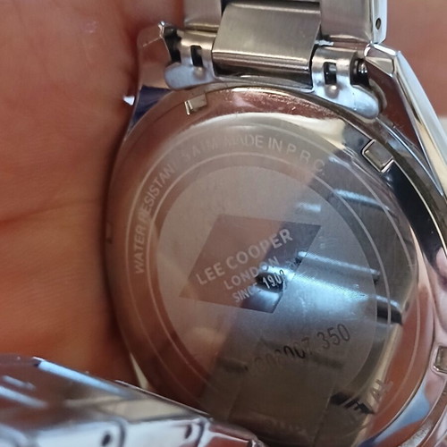Lee Cooper LC08007.350 men's watch like new, black and silver