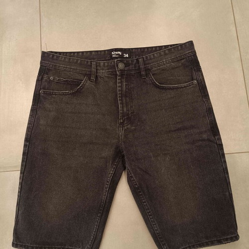 Sinsay Men's Black Denim Bermuda Shorts New Size 34
