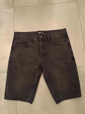Sinsay Men's Black Denim Bermuda Shorts New Size 34