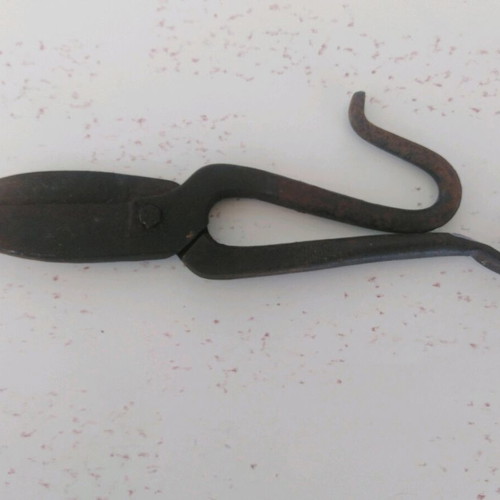 Blacksmith scissors handmade old used for cutting sheet metal