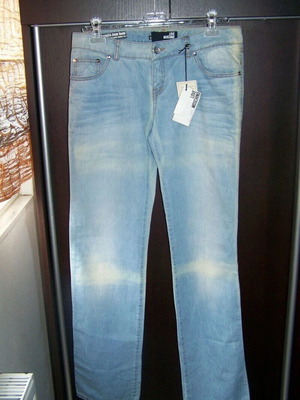 Love Moschino "Tequila Bum Bum" Pants Brand New Turquoise Size 31