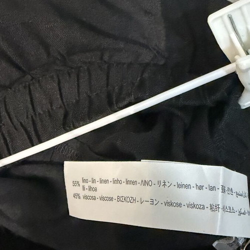 Oysho linen pants black like new