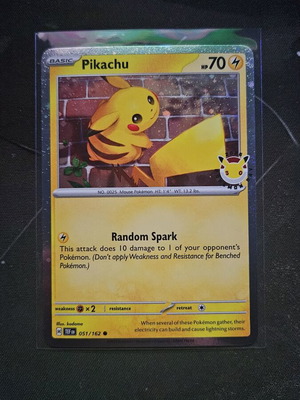 Pikachu TEF 051 Pokemon Day Cosmos Holo card like new