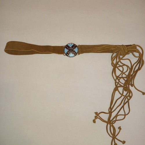 Suede belt women like new, brown, size 80