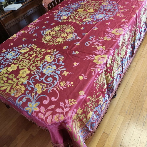 Vintage satin tablecloth 200x250 used