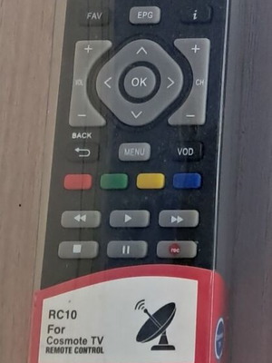Noozy RC7 and RC10 remote control set for Cosmote TV and Nova