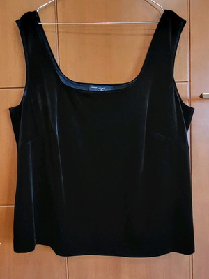 Alex Evenings velvet top new, size XL, black